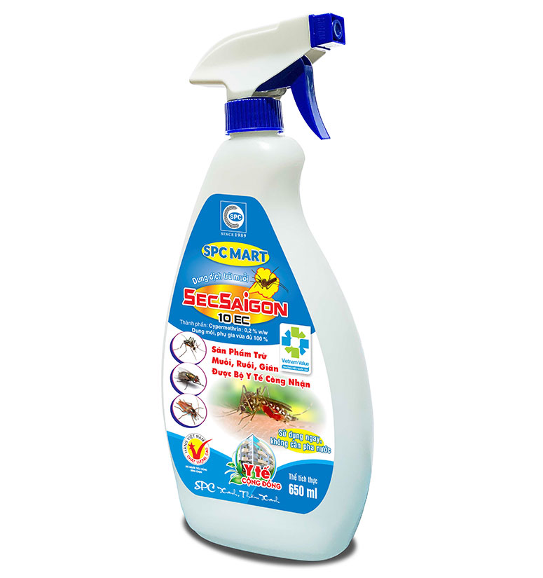 DUNG DỊCH TRỪ MUỖI, RUỒI, GIÁN, KIẾN (AN TOÀN & HIỆU QUẢ) - SECSAIGON 10EC