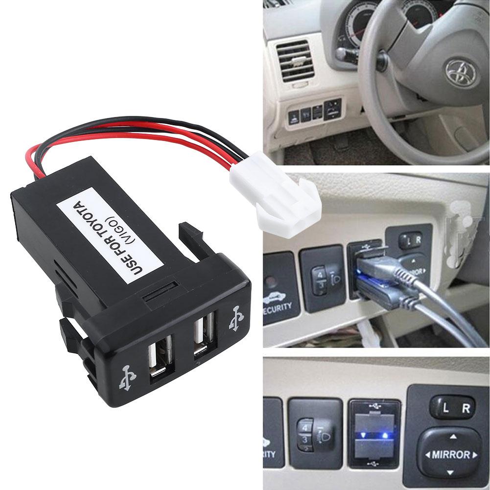 Sạc nhanh chia 2 USB gắn cổng chờ xe hơi