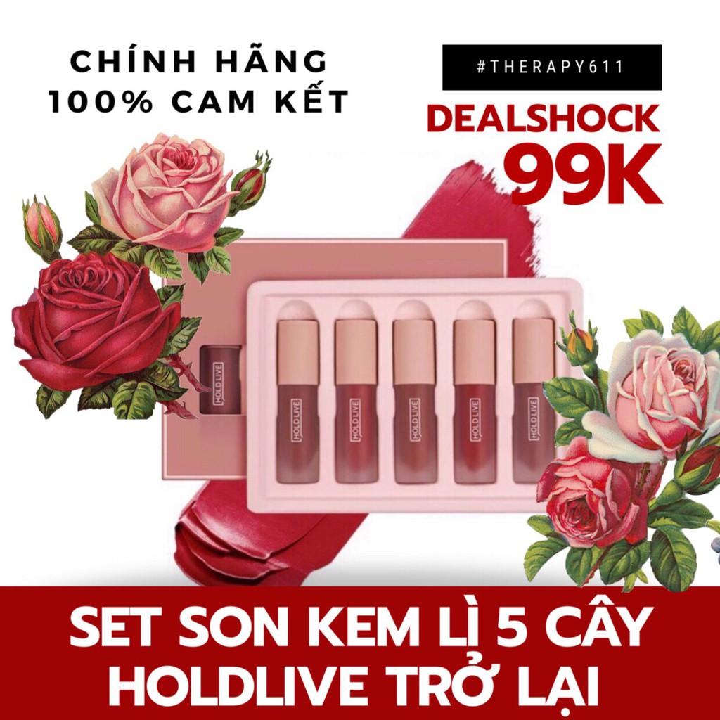 Set son 𝗛𝗢𝗟𝗗𝗟𝗜𝗩𝗘 nội địa trung 5 cây tone đất siêu chất