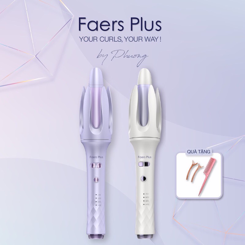 Máy Uốn Tóc Tự Động FAERS PLUS Trục Dài Phủ Gốm Sứ Cao Cấp Uốn Xoăn Tóc Gợn Sóng Phiên Bản 2023( TRỤC DÀI)