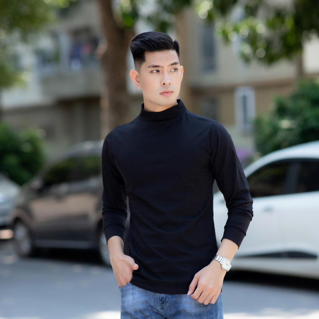 LAROMA Áo Giữ Nhiệt Nam Cổ Cao | Basic - Giữ Ấm - Siêu Co Dãn - Vải Thơm - Kháng Khuẩn - Mềm Mại - Thoải Mái Vận Động