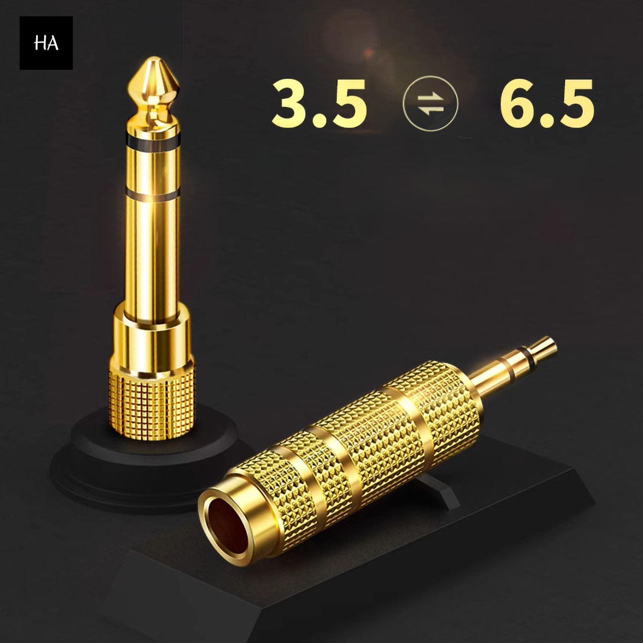 Jack chuyển 6.5 sang 3.5, đầu chuyển cổng 3.5 sang 6.5
