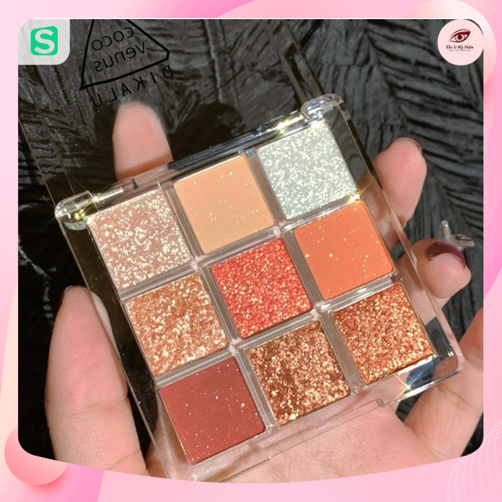 Phấn Mắt, Phấn Mặt Nội Địa Trung, Phấn Mắt Nhũ Lấp Lánh 9 MÀU COCO VENUS DIKALU