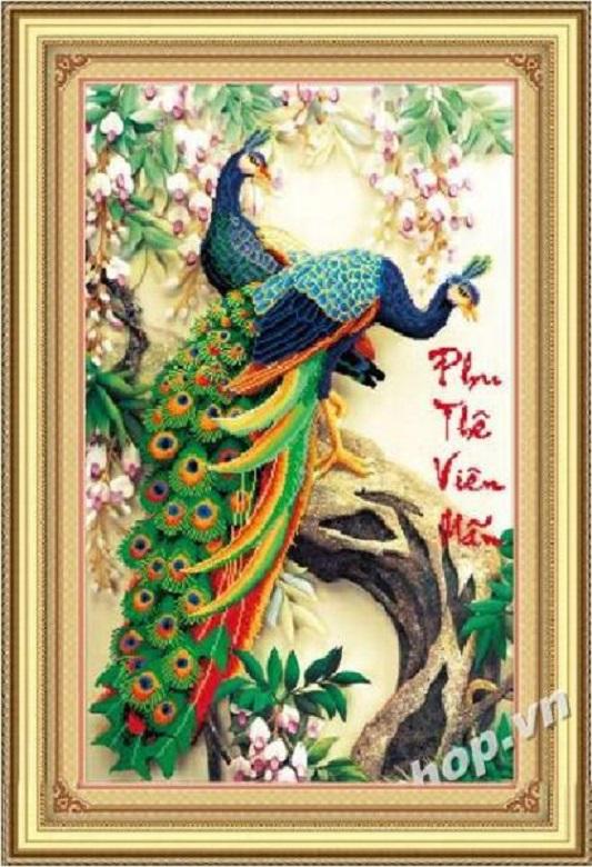 Tranh thêu chữ thập phu the viên mãn dlh-222720