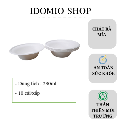 Chén Giấy Bả Mía 340ml- Hàng Nhập Khẩu Thái Lan - L003