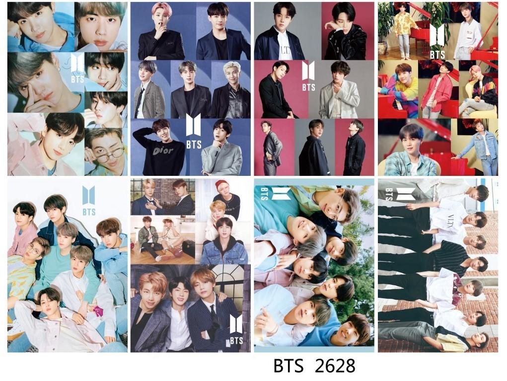 Poster bts 8 tấm khổ lớn a3