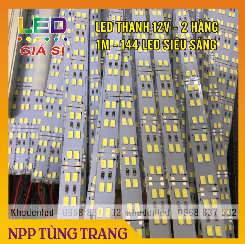 Led thanh 1m 12v 144 mắt 5730 chiếu sáng, trang trí nội thất