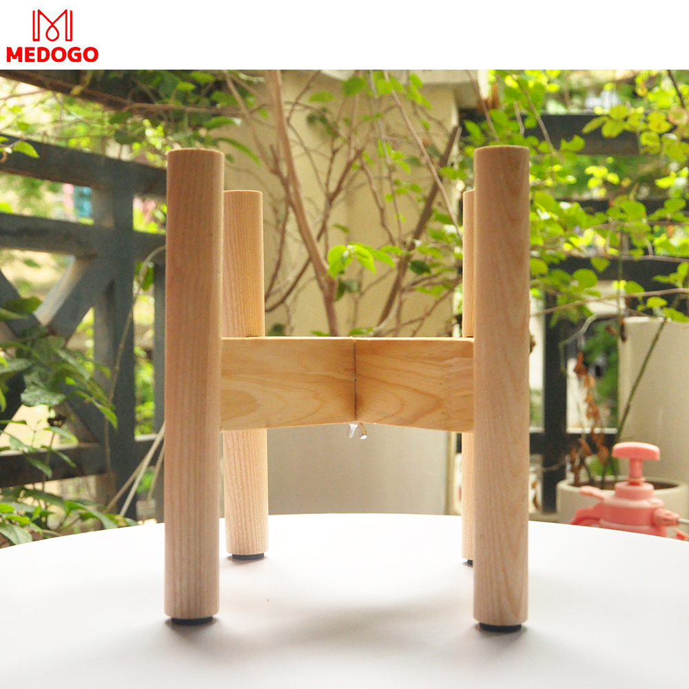 Đôn gỗ tròn đỡ cây cảnh trang trí nhà cửa, đôn gỗ để chậu hoa bằng gỗ thông đẹp-04