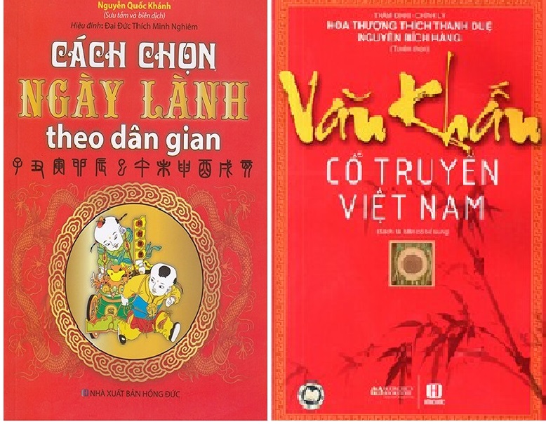 Nguyetlinhbook - combo 2 cuốn : cách chọn ngày lành theo dân gian + văn khấn cổ truyền việt nam.