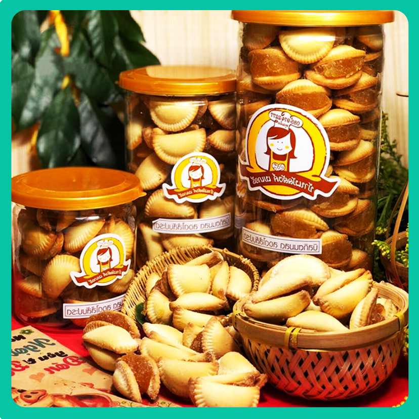 Bánh quy vỏ sò kẹp nhân mứt thơm khóm dứa cao cấp chính hãng nhập khẩu thái lan 350g
