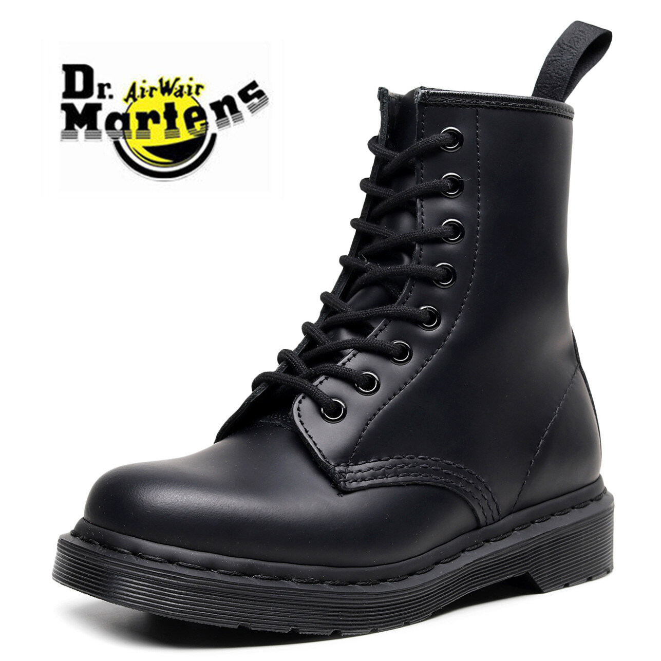 Dr dotor Martens không khí wair 1066 người đàn ôngphụ nữ thời trang khởi động cứng da đen dòng vài ngắn khởi động lớn kích thước lớn 35-48 cho phụ nữ và me