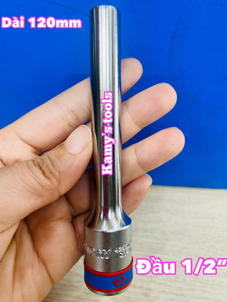Đầu tuýp dài 120mm 4255m 1/2 kingtony 8,10,12,13,14mm giá bán lẻ 1 cái