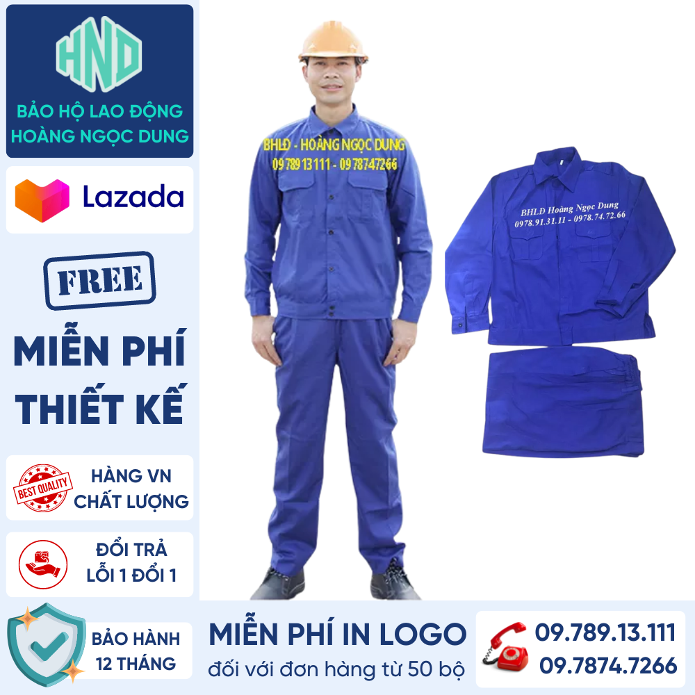 Đồng phục quần, áo, bảo hộ lao động kaki loại 1. quần, áo bảo hộ lao động công nhân màu xanh dương