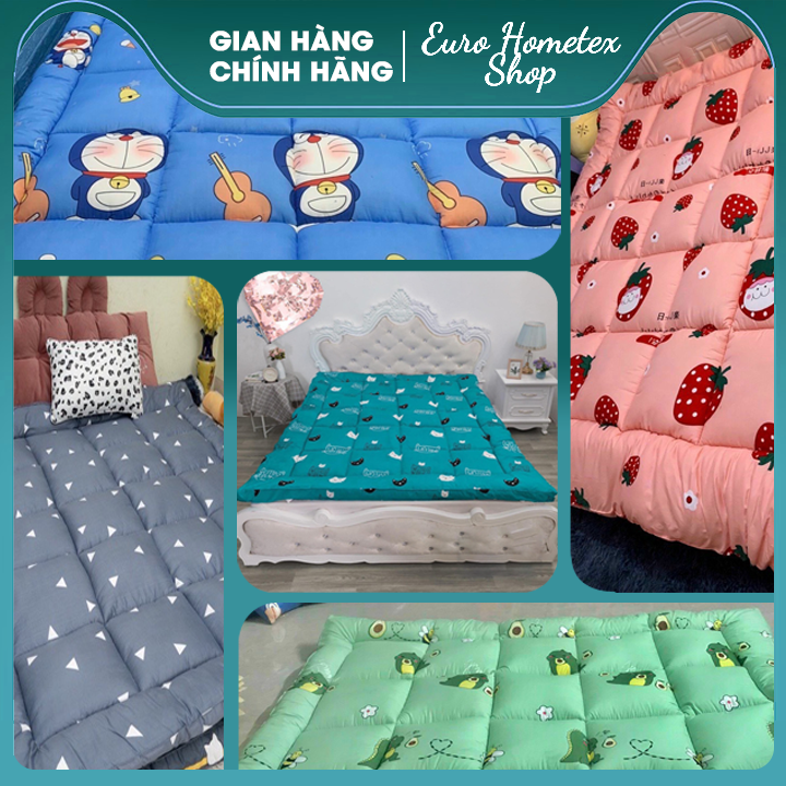 Topper nệm euro hometex nhật chính hãng kích thước 1m x 2m, 1m2 x 2m, 1m4 x 2m, 1m6 x 2m, 1m8 x 2m full box