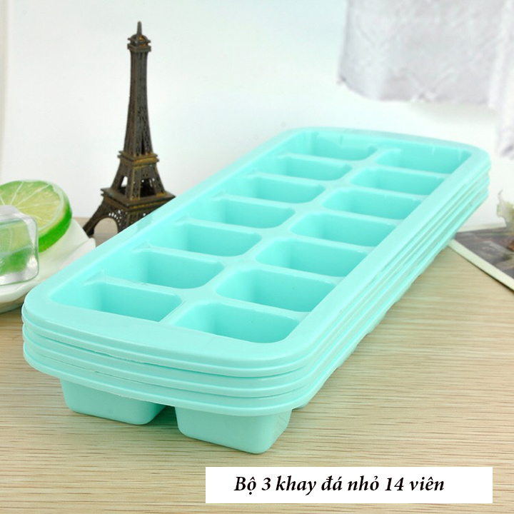 XẢ KHO CHÀO HÈ] Khay làm đá- sét 3 khay muỗi khay 14 viên