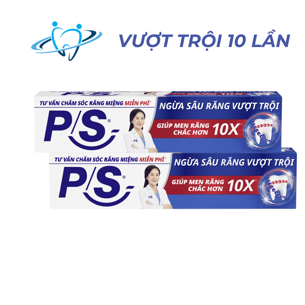 Combo 2 Kem đánh răng P/S Ngừa Sâu Răng Vượt Trội Chắc Men Răng Hơn Gấp 10X - Tuýp 100g