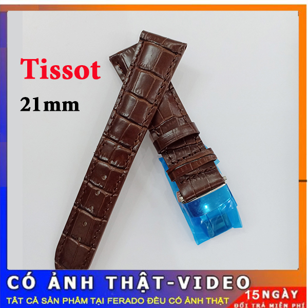 Dây đồng hồ da tissot size 21mm cao cấp