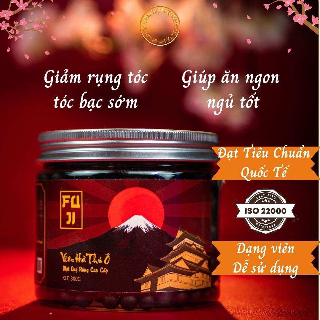Viên Hà Thủ Ô Mật Ong Rừng Cao Cấp FUJI 300g, Hà Thủ Ô Viên Chấm Dứt Bạc Tóc, Rụng Tóc, Bồi Bổ Cơ Thể, Viên Hà Thủ Ô Mật Ong theo Công Thức Bí Truyền Nhật Bản, Sản Phẩm Cao Cấp Chính Hãng, Đã Kiểm Nghiệm và Công Bố