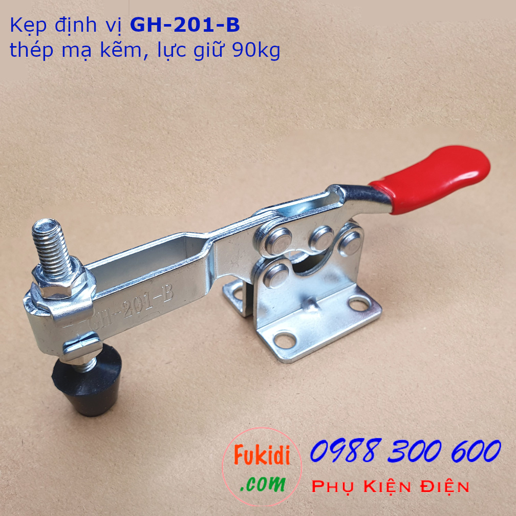 Kẹp định vị gh-201-b thép mạ kẽm, lực giữ 90kg, chiều dài 145mm - gh201b