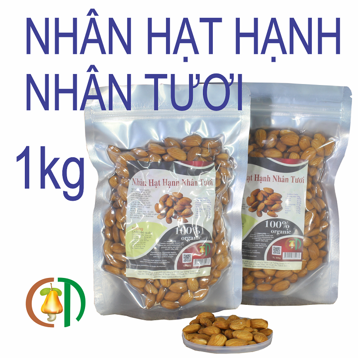 NHÂN HẠT HẠNH NHÂN SỐNG, HẠNH NHÂN TÁCH VỎ CHƯA RANG, HÀNG ÚC SIZE TO, MỚI 500-1KG