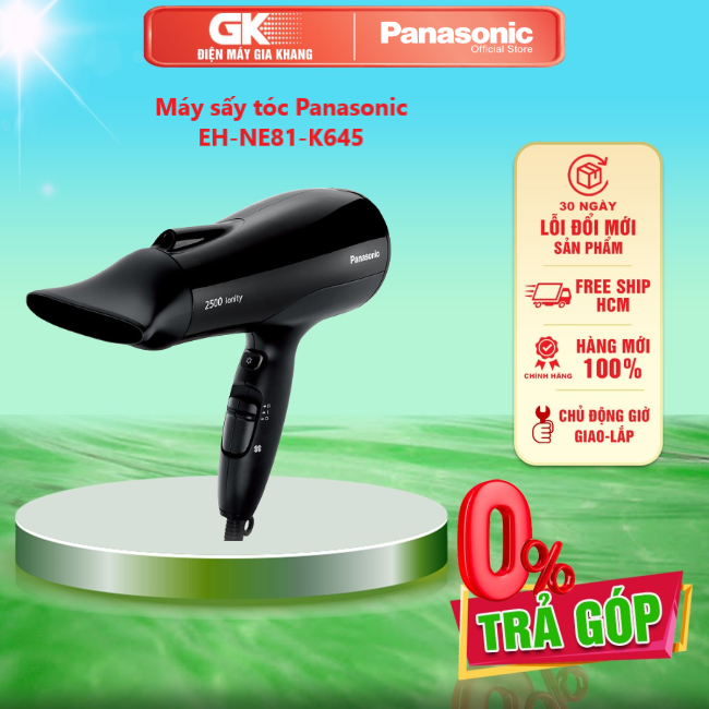 Máy sấy tóc Panasonic EH-NE81-K645 - PAST-EH-NE81-K645 - Công suất sấy lớn 2500W khô tóc nhanh chóng 3 chế độ sấy phù hợp với nhiều kiểu tóc - GIAO TOÀN QUỐC - FREESHIP HCM