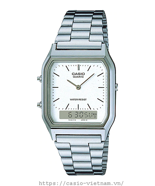 Đồng Hồ Nam - Nữ Casio AQ-230A-7DMQ Dây Kim Loại