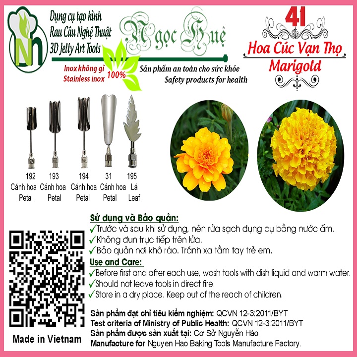 [HCM]Kim rau câu 3D Ngọc Huệ( bộ số 41 - hoa cúc vạn thọ)