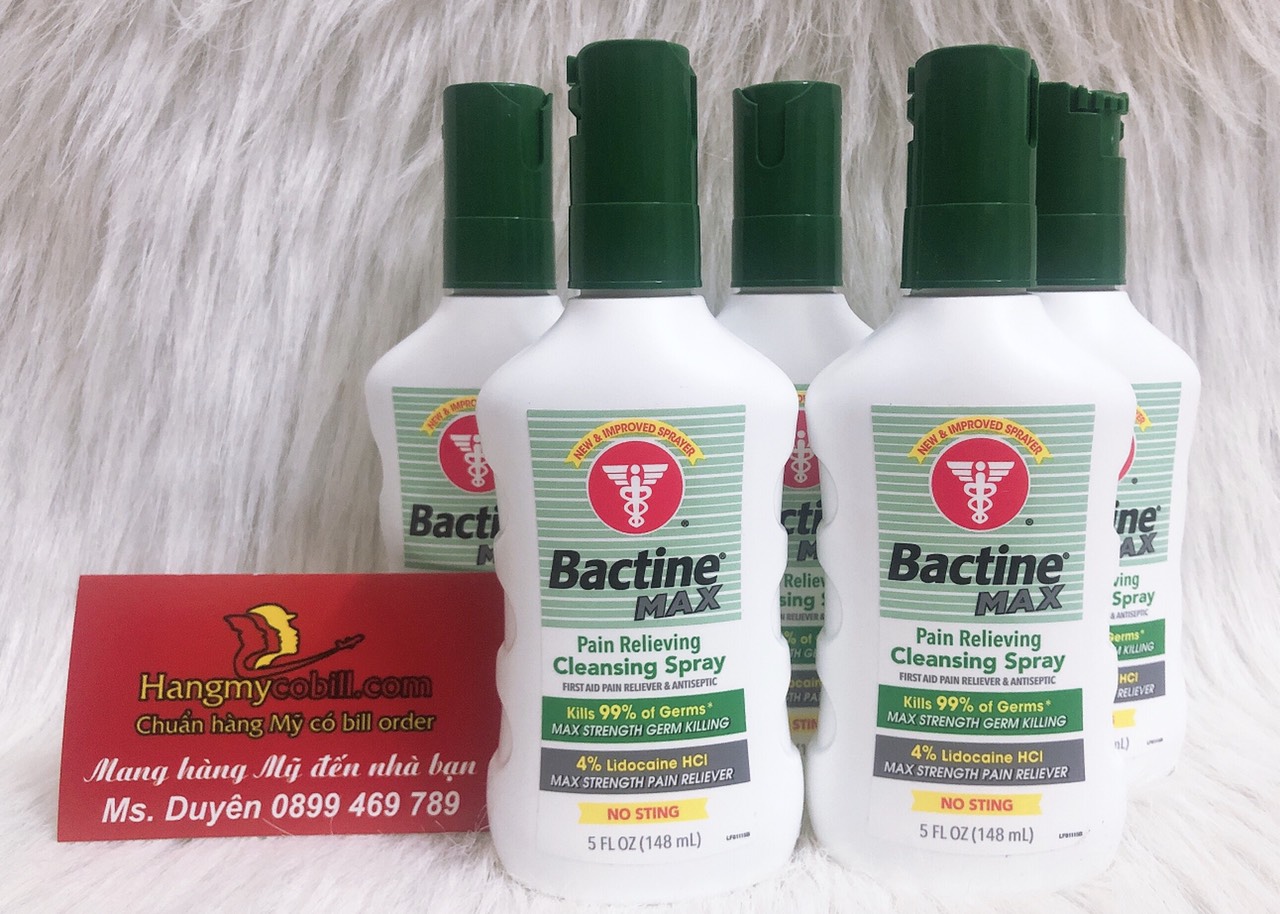 Xịt giảm đau diệt khuẩn bactine max 148ml