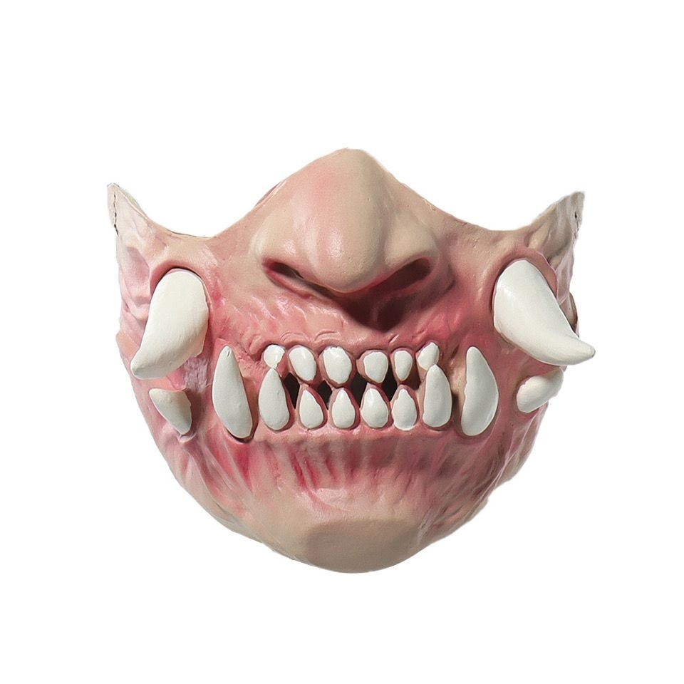 Caraele Funny Middle Finger Halloween Mask Spoof Latex Mask Halloween Party Bar Cosplay Prop