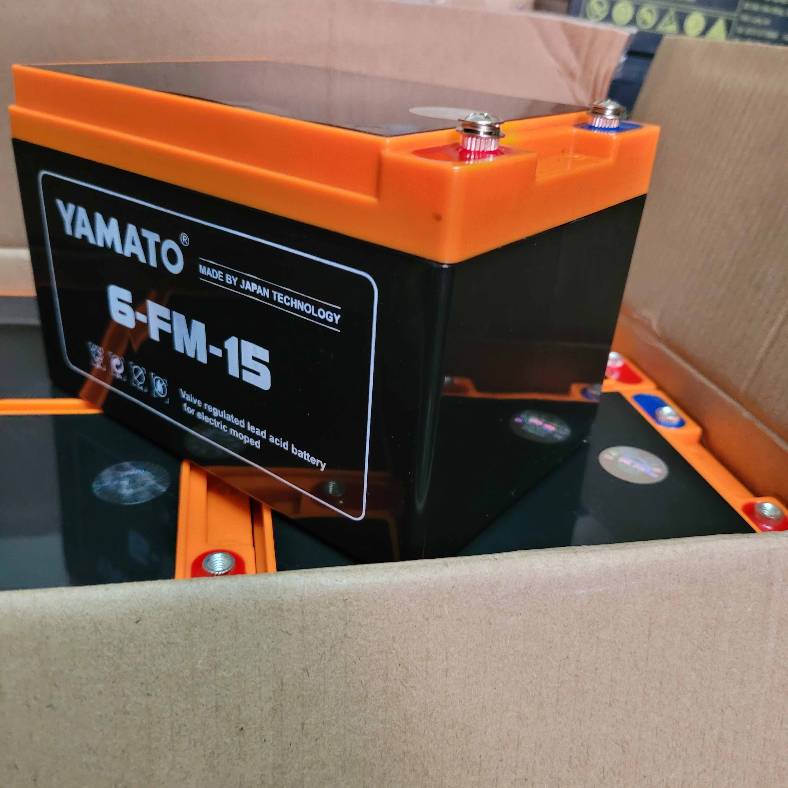 Ắc quy 12v-15ah yamato ắc quy xe máy điện, ắc quy xe đạp điện, ắc quy loa kéo, ắc quy năng lượng mặt trời, ac quy cho ups, ắc quy lưu điện, acquy 6-fm-15