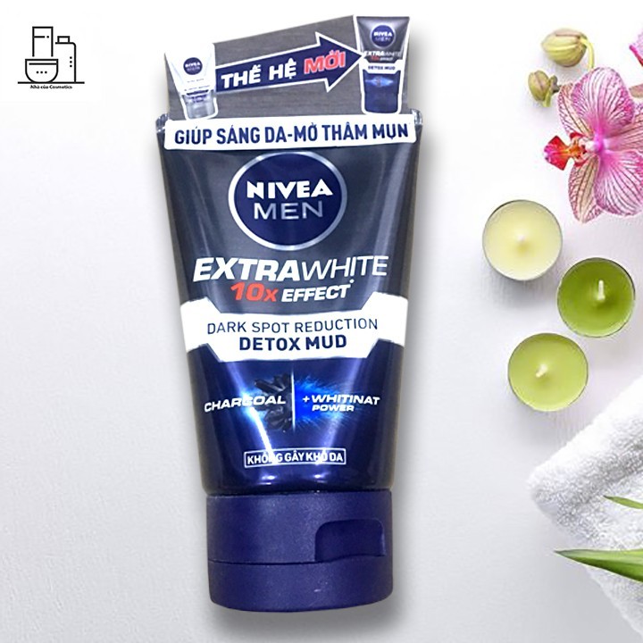 Sữa rửa mặt kiểm soát nhờn Nivea Men Extra White 10x Thái Lan 100g