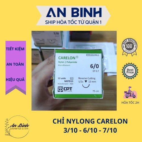 (Q1-HCM) Chỉ Phẫu Thuật Không Tiêu CARELON - Chỉ Nylon Carelon, Chỉ Phẫu Thuật Nylon CPT (Lẻ 1 Tép)