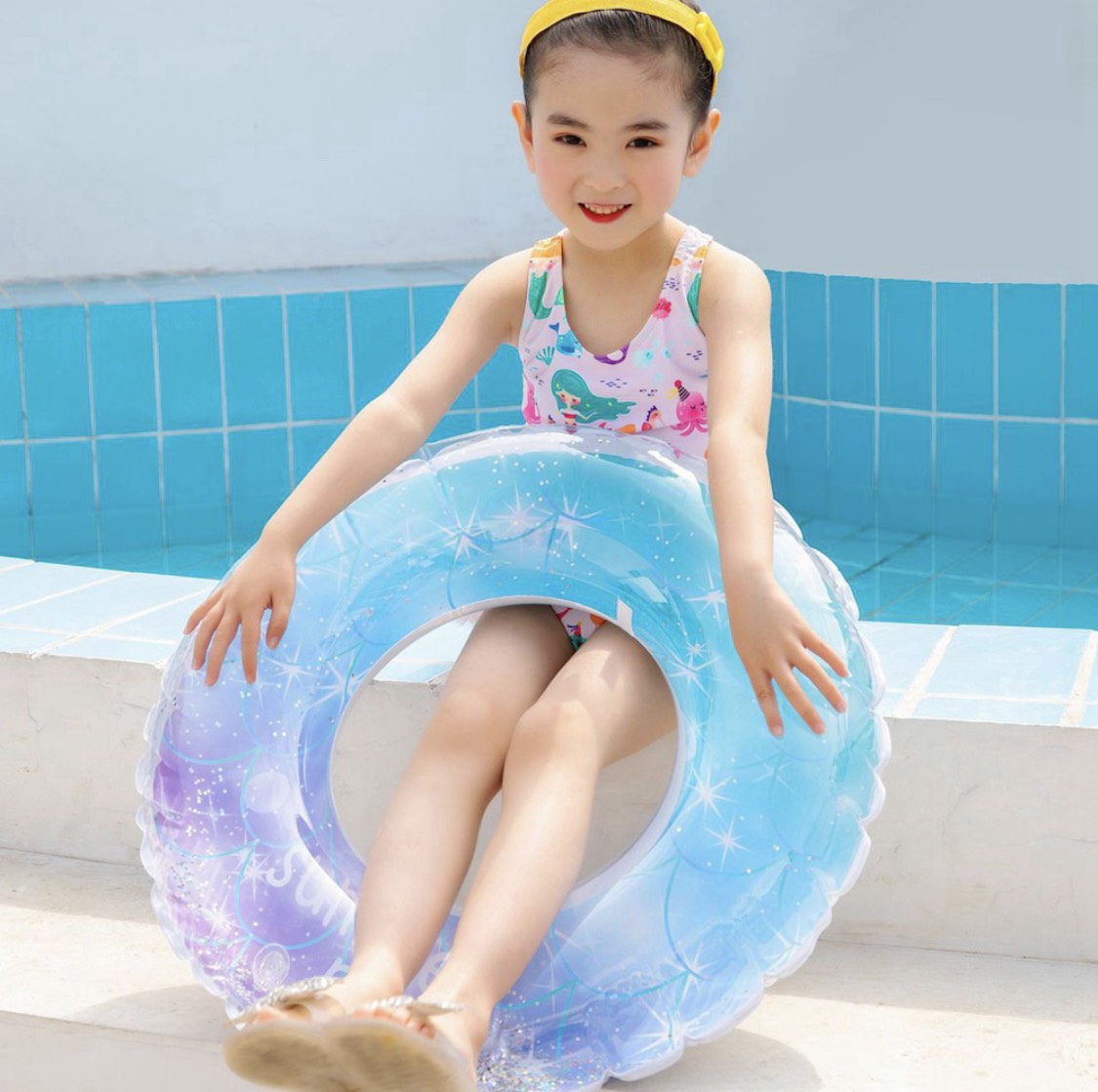 Phao bơi tròn cho bé họa tiết ngôi sao lấp lánh 60 - 70 - 80 - 90 cm