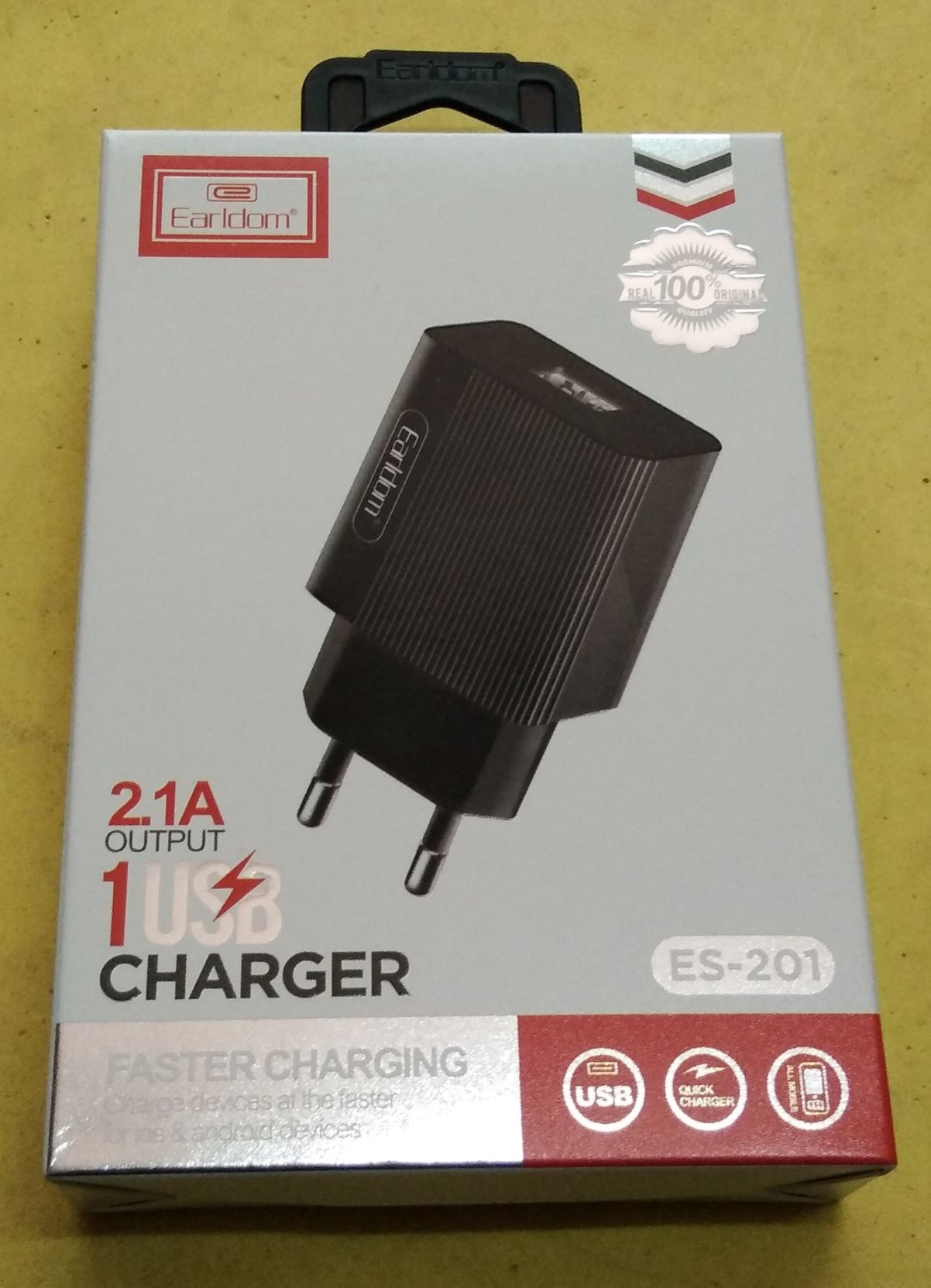 Củ sạc nhanh earldom es-201 1 cổng usb 2.1a