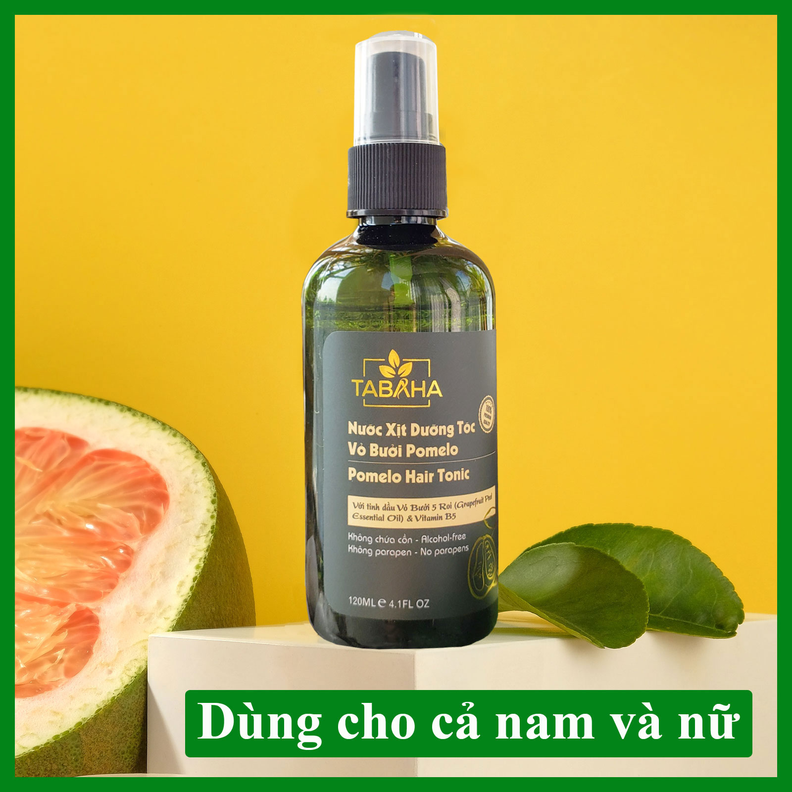[HCM]Xịt dưỡng tóc kích thích mọc tóc con tinh dầu bưởi Pomelo Tabaha 120ml