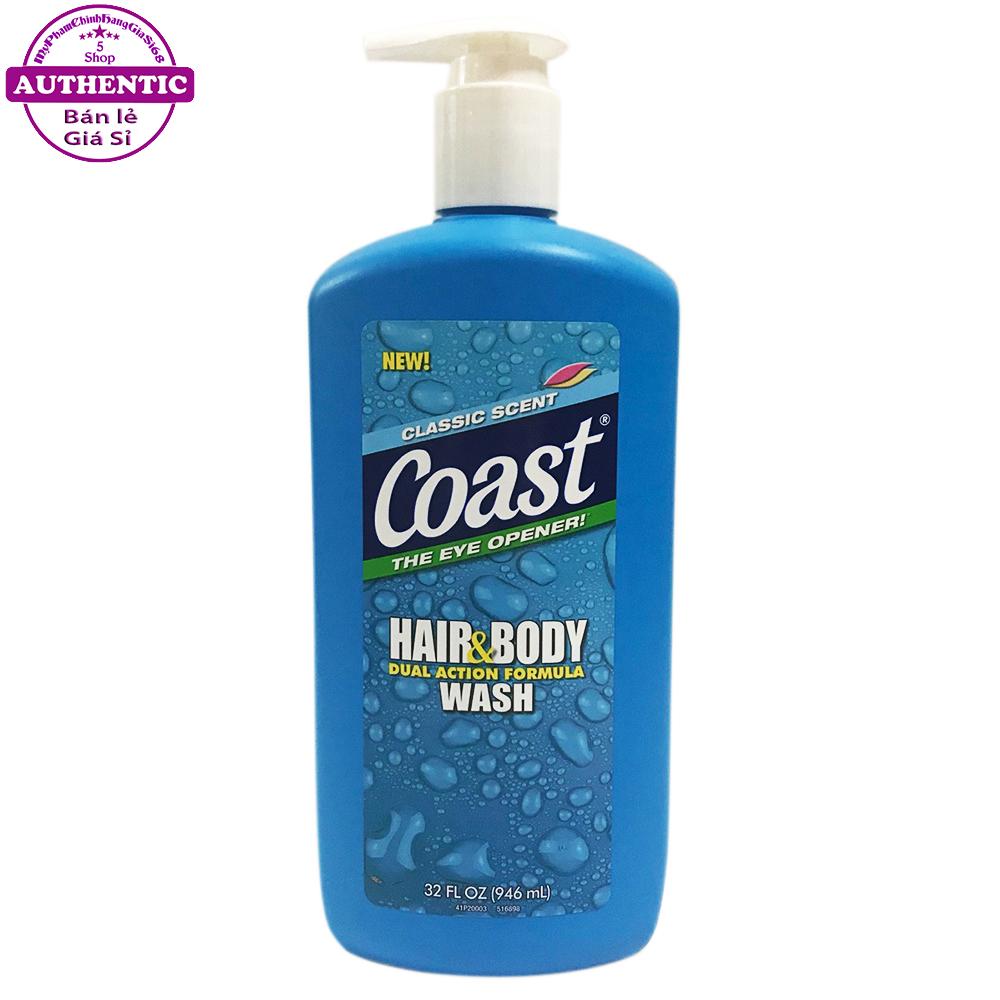 Sữa tắm gội cho nam coast hair and body wash 946ml