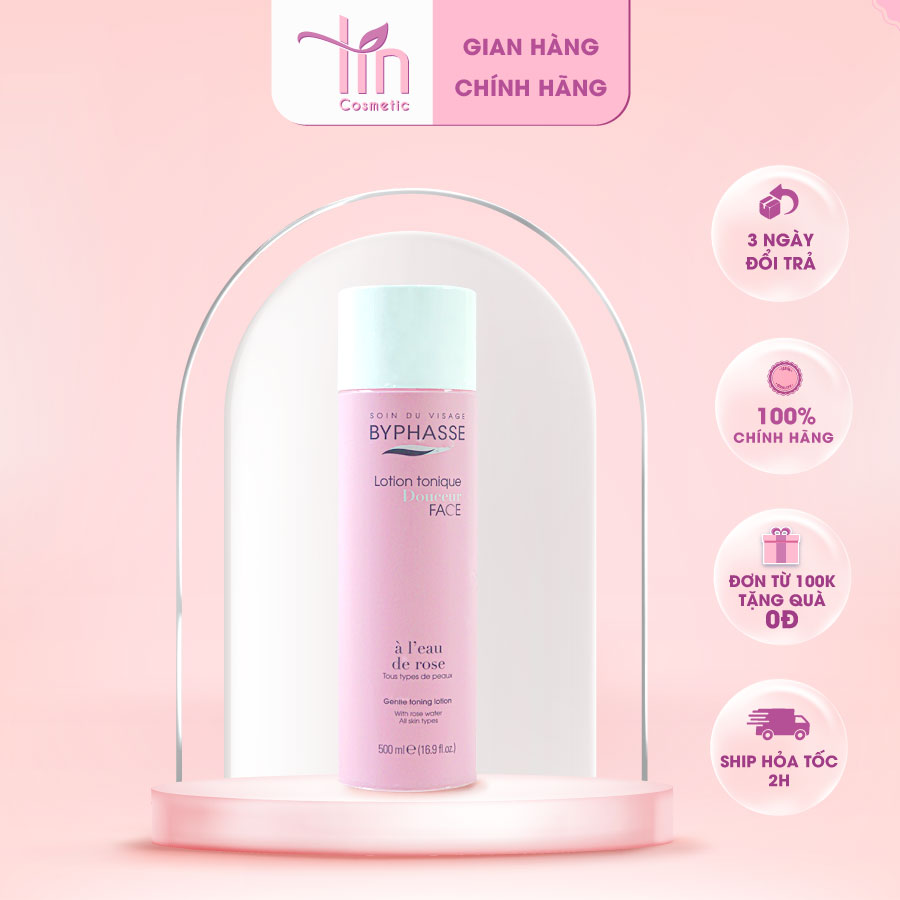 Nước hoa hồng Toner Byphasse cho mọi loại da 500ml