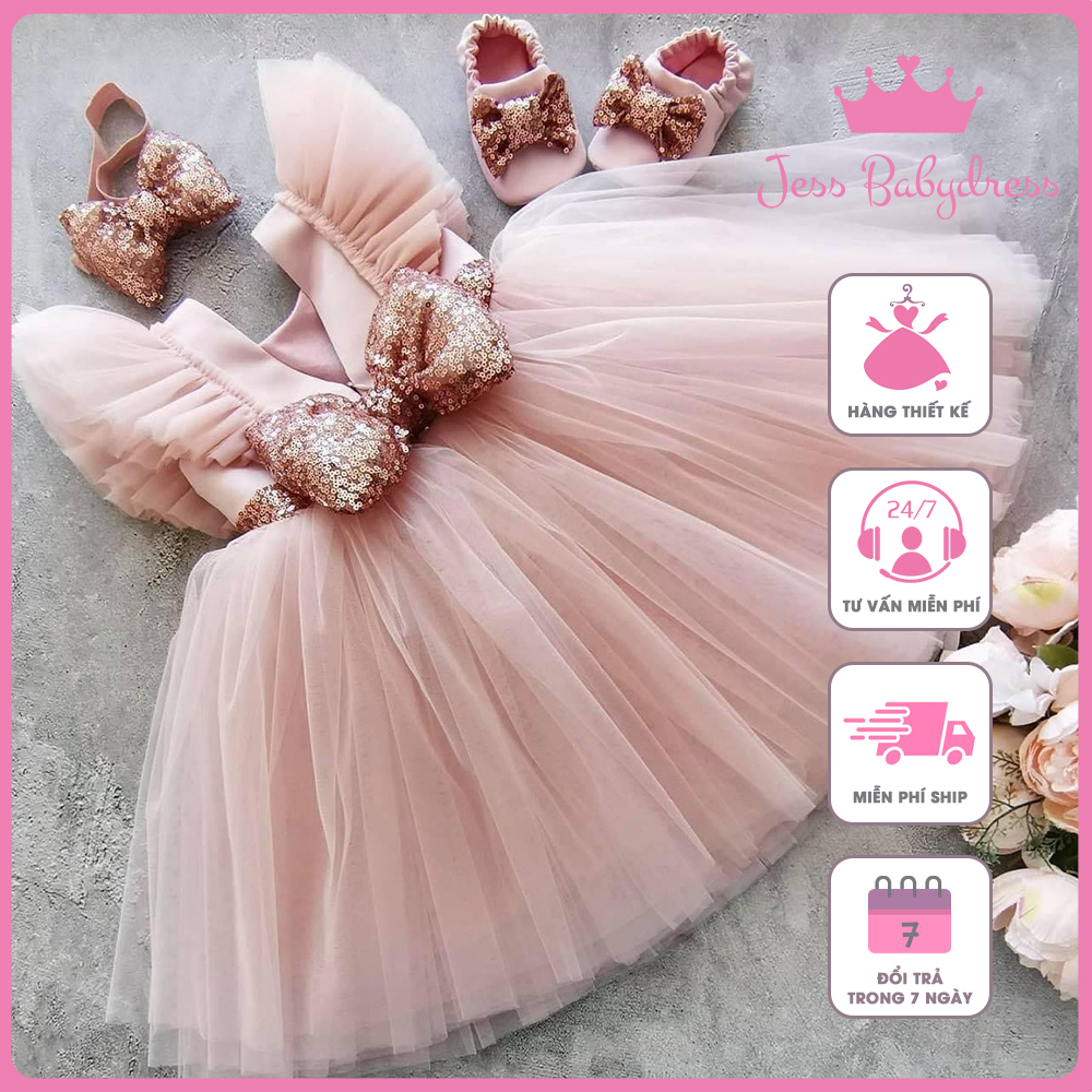 Váy công chúa JessBaby Sofia siêu xinh cho bé, đầm công chúa, váy cho bé, đầm cho bé