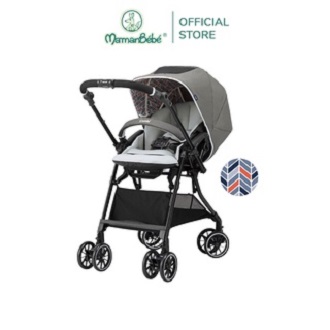 Xe đẩy Combi Sugocal Compact 4 bánh quay tự động màu ghi