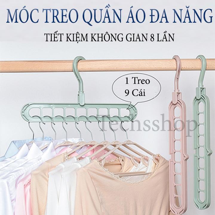 Móc treo quần áo đa năng - Móc treo quần áo 9 lỗ - Móc treo quần áo tiết kiệm diện tích - Chịu lực tốt - Móc treo quần áo gấp gọn - Móc phơi quần áo - Móc máng quần áo