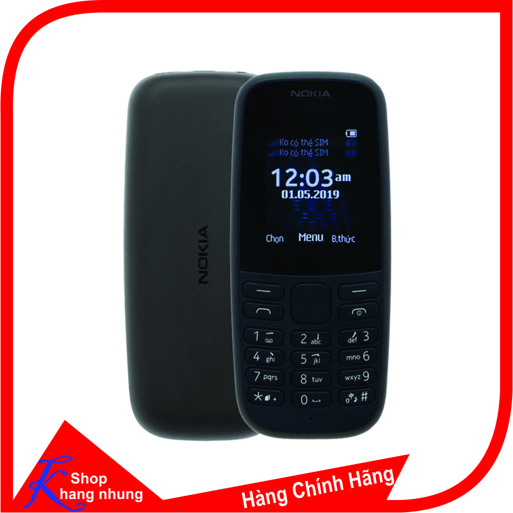 Điện thoại nokia 105 dual sim đen - hàng chính hãng