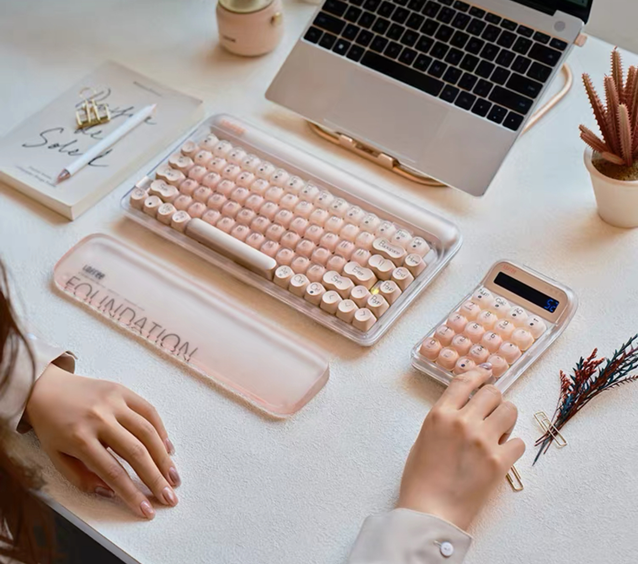 Máy tính bàn phím số phụ không dây Bluetooth, có dây, 2.4ghz 3 kiểu kết nối Lofree phiên bản DOT Foundation hotswap