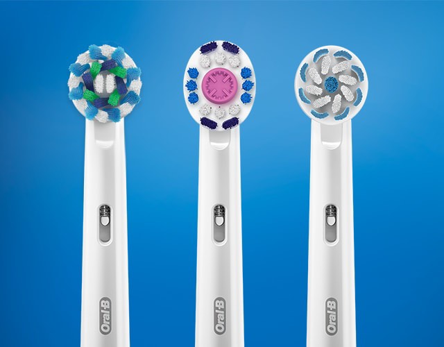 Đầu bàn chải điện Oral B tách set : Cross Action, Sensi ultrathin, 3D white - hàng Đức