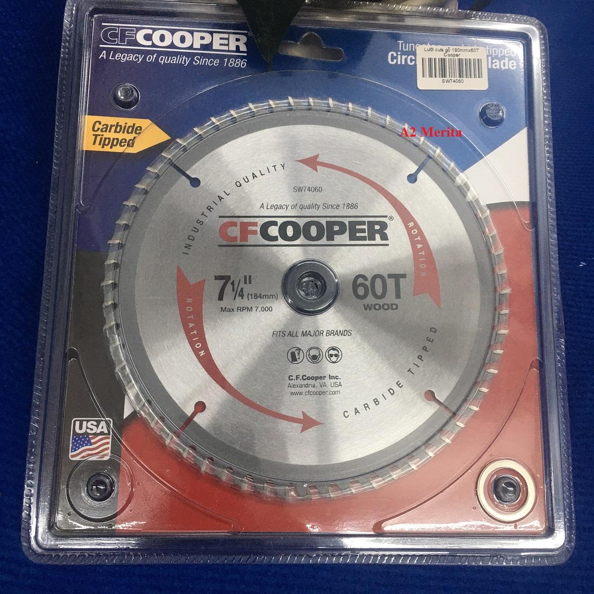 Lưỡi cưa gỗ 184mm x 60t cfcooper sw74060