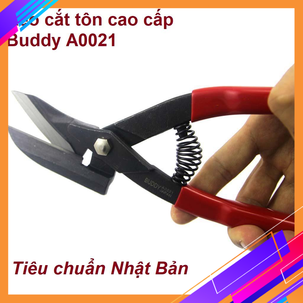 KÉO CẮT TÔN CÔNG NGHỆ NHẬT BẢN BUDDY A0021 THIẾT KÊ NHỎ GỌN,CÓ LÒ XO PHỤC HỒI TRÁNH MỎI KHI THAO TÁC NHIỀU LẦN(HTS)(DLCG)