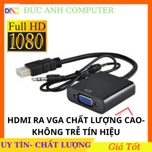 Cáp chuyển đổi HDMI ra Vga,  cáp HDMI ra Vga có Audio - Cho Hình Ãnh Chất Lượng Tốt, Hdmi to vga