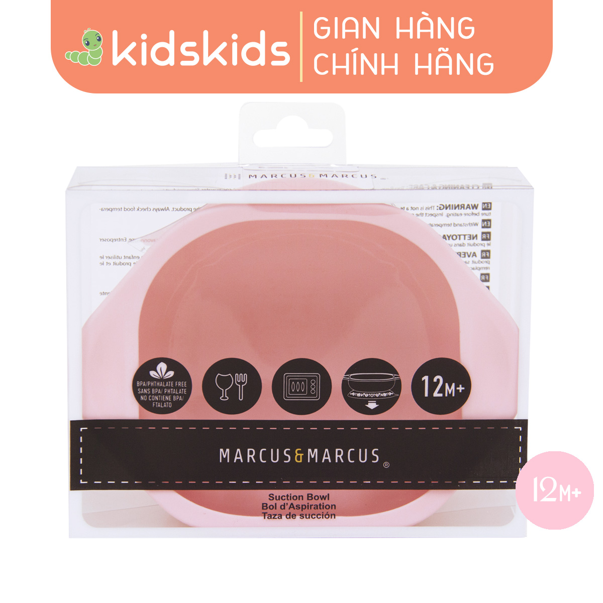 Bát Ăn Dặm Silicon Có Đế Hút Chân Không Chống Đổ Marcus & Marcus Cho Bé, Từ 12 Tháng - Pokey