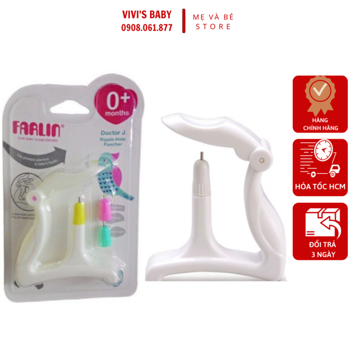 Dập Lỗ Núm Ti  Đục Lỗ Núm Ty Bấm Lỗ Ti Farlin - 1 Đổi 1 Nếu Lỗi NSX