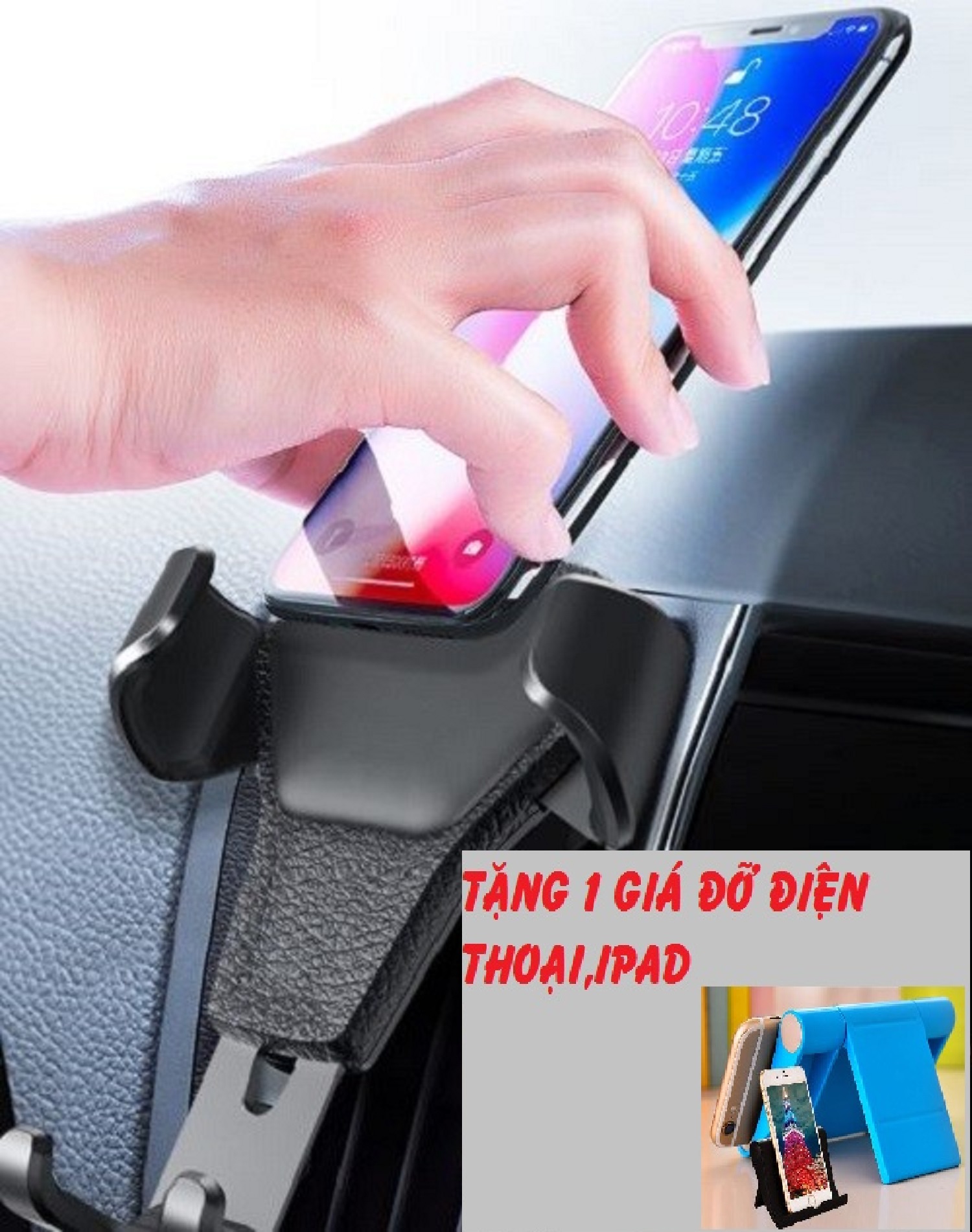 Giá đỡ tam giác gắn khe điều hòa ô tô, xe hơi - Giá đỡ điện thoại YC001 kẹp cửa gió ô tô - Giá đỡ điện thoại ô tô, xe hơi gắn taplo -  -Gía đỡ điện thoại ô tô cao cấp YC001( TẶNG GIÁ ĐỠ ĐIỆN THOAI, IPAD)
