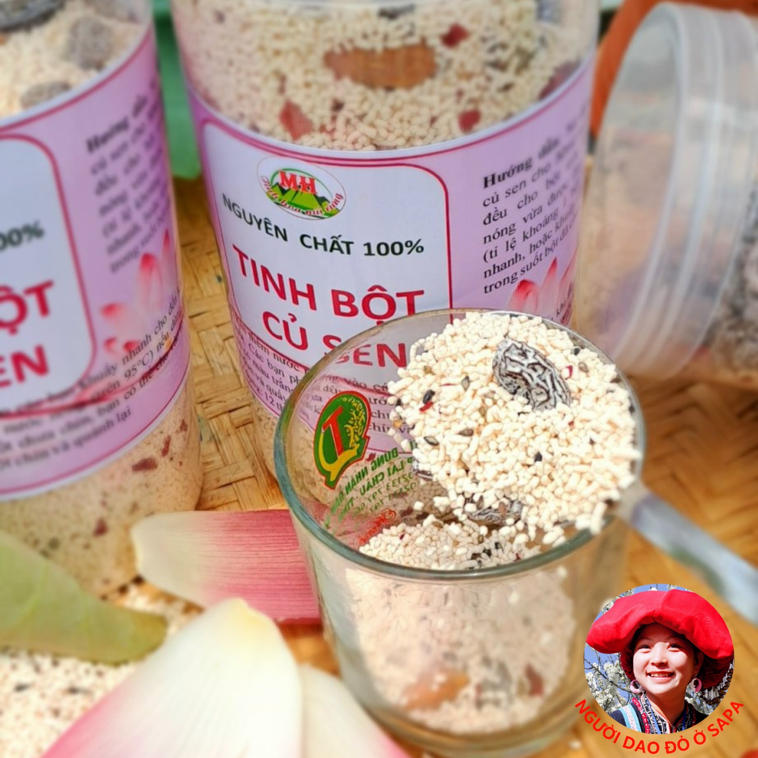 Tinh bột củ sen nguyên chất mix hạt xay lọc, tinh chế thủ công từ củ sen Tây Bắc đảm bảo giữ lại đầy đủ vitamin, khoáng chất